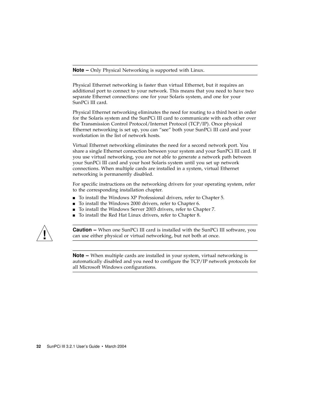 Sun Microsystems 817-3630-11 manual SunPCi III 3.2.1 User’s Guide March 