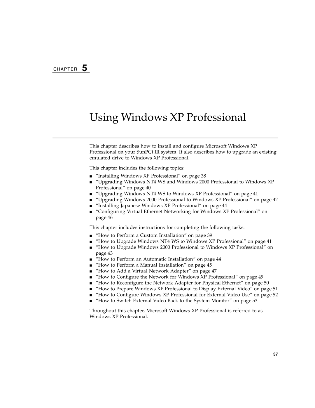 Sun Microsystems 817-3630-11 manual Using Windows XP Professional 