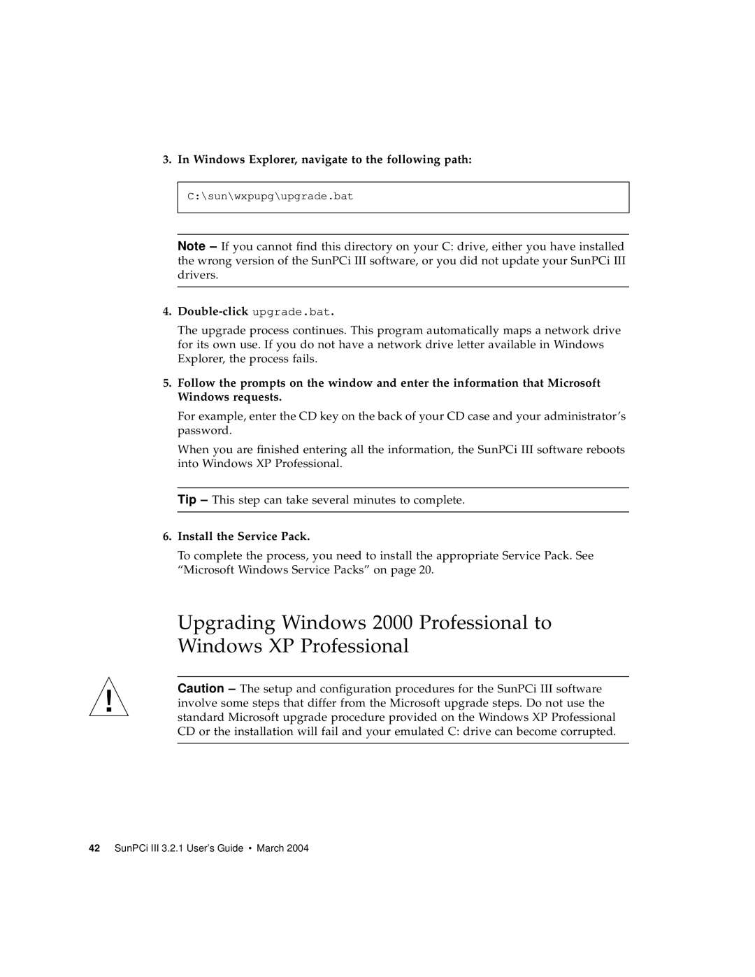 Sun Microsystems 817-3630-11 manual Windows Explorer, navigate to the following path, Double-click upgrade.bat 