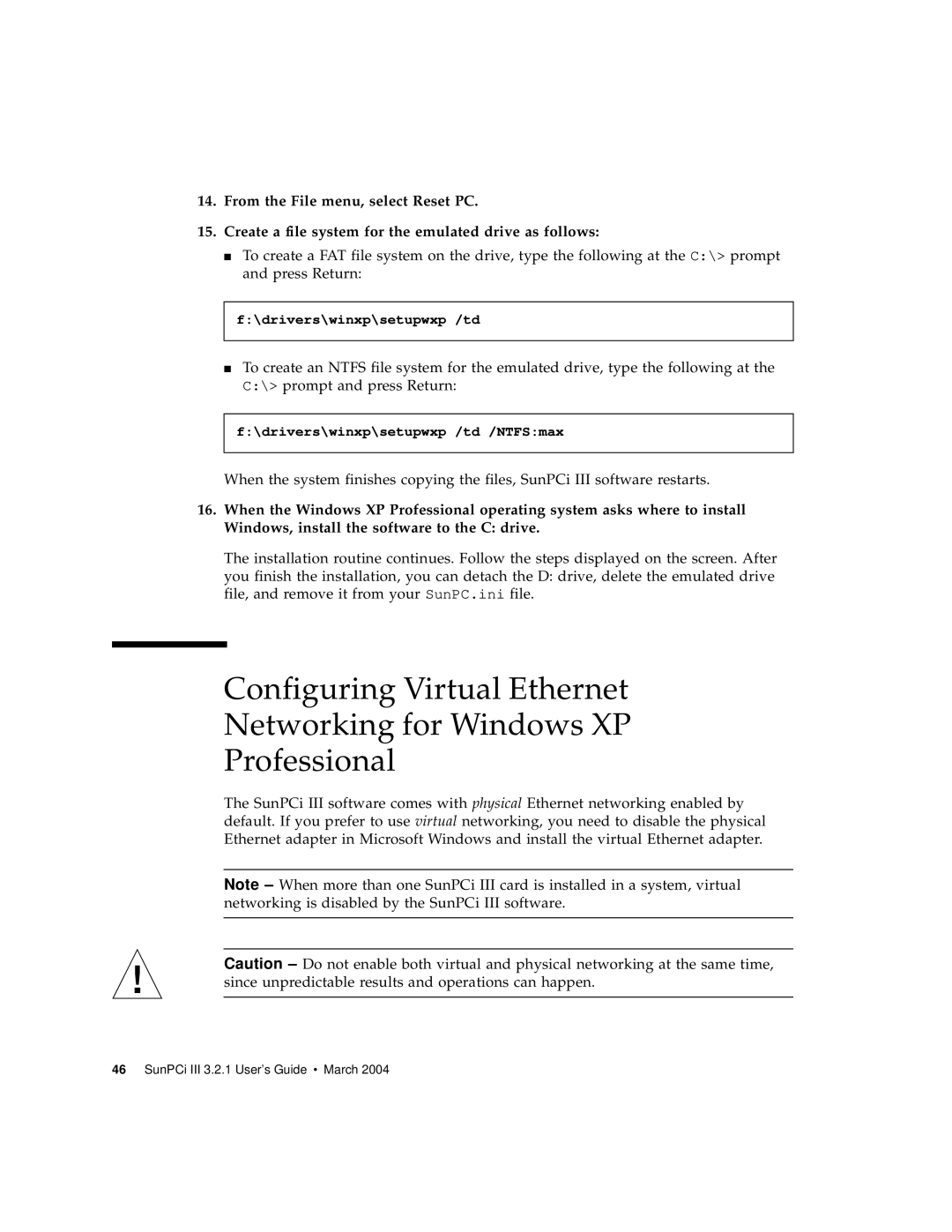 Sun Microsystems 817-3630-11 manual drivers\winxp\setupwxp /td 