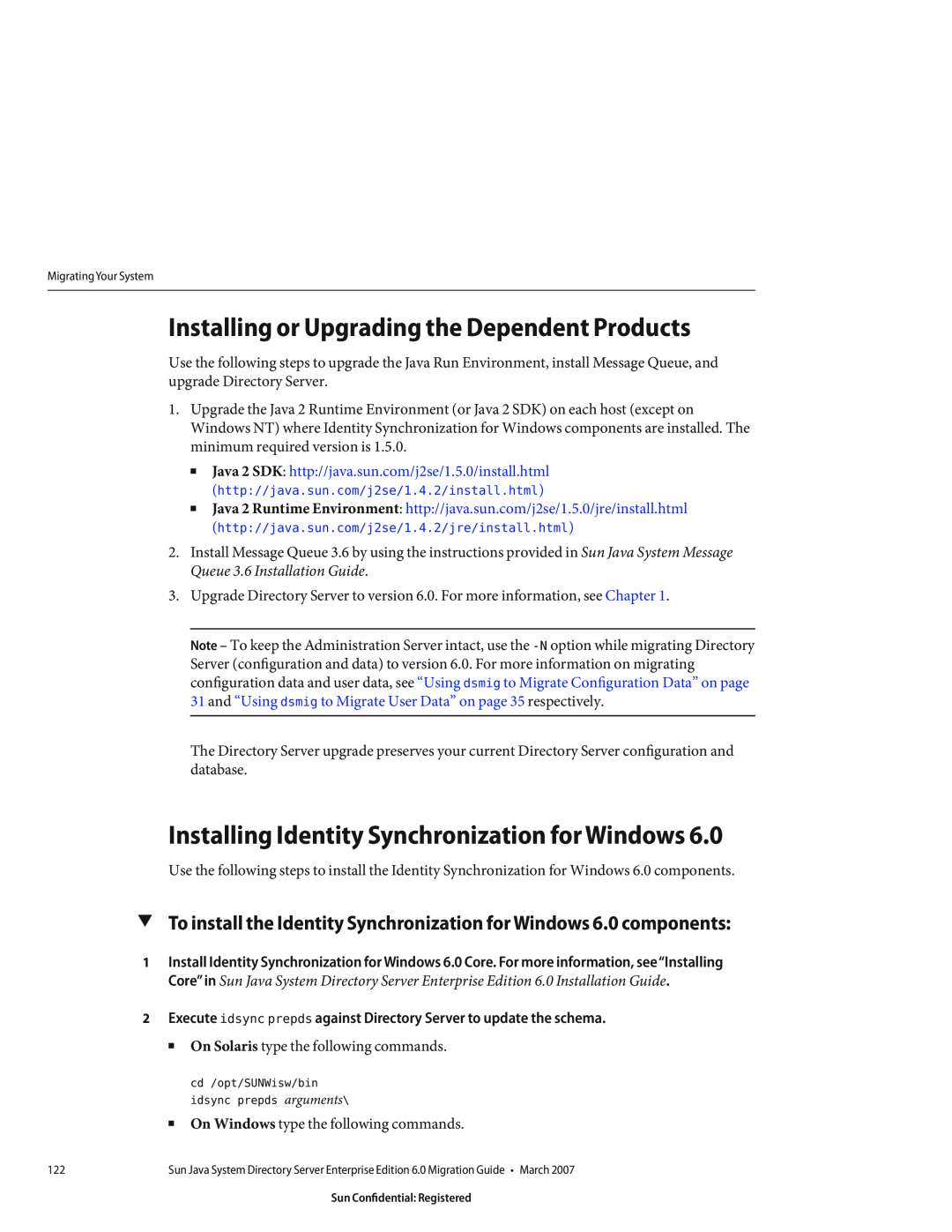 Sun Microsystems 8190994 Installing or Upgrading the Dependent Products, Installing Identity Synchronization for Windows 