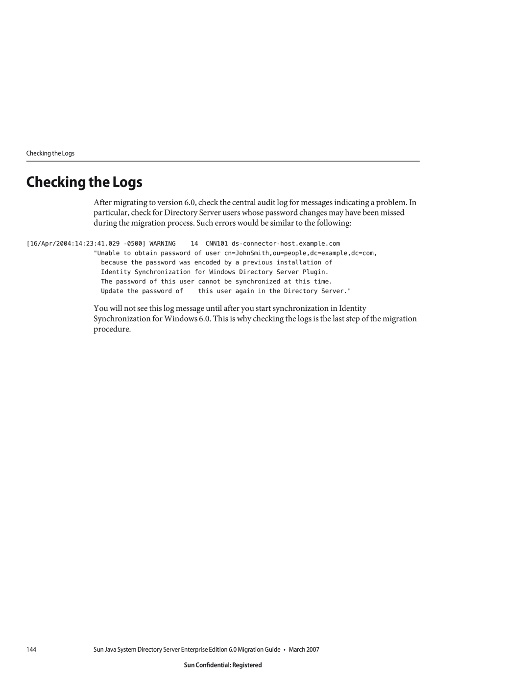 Sun Microsystems 8190994 manual Checking the Logs 