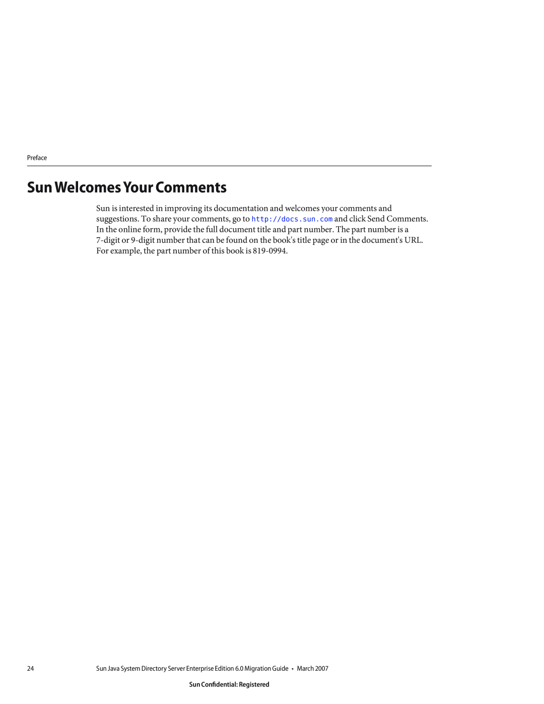 Sun Microsystems 8190994 manual Sun Welcomes Your Comments 
