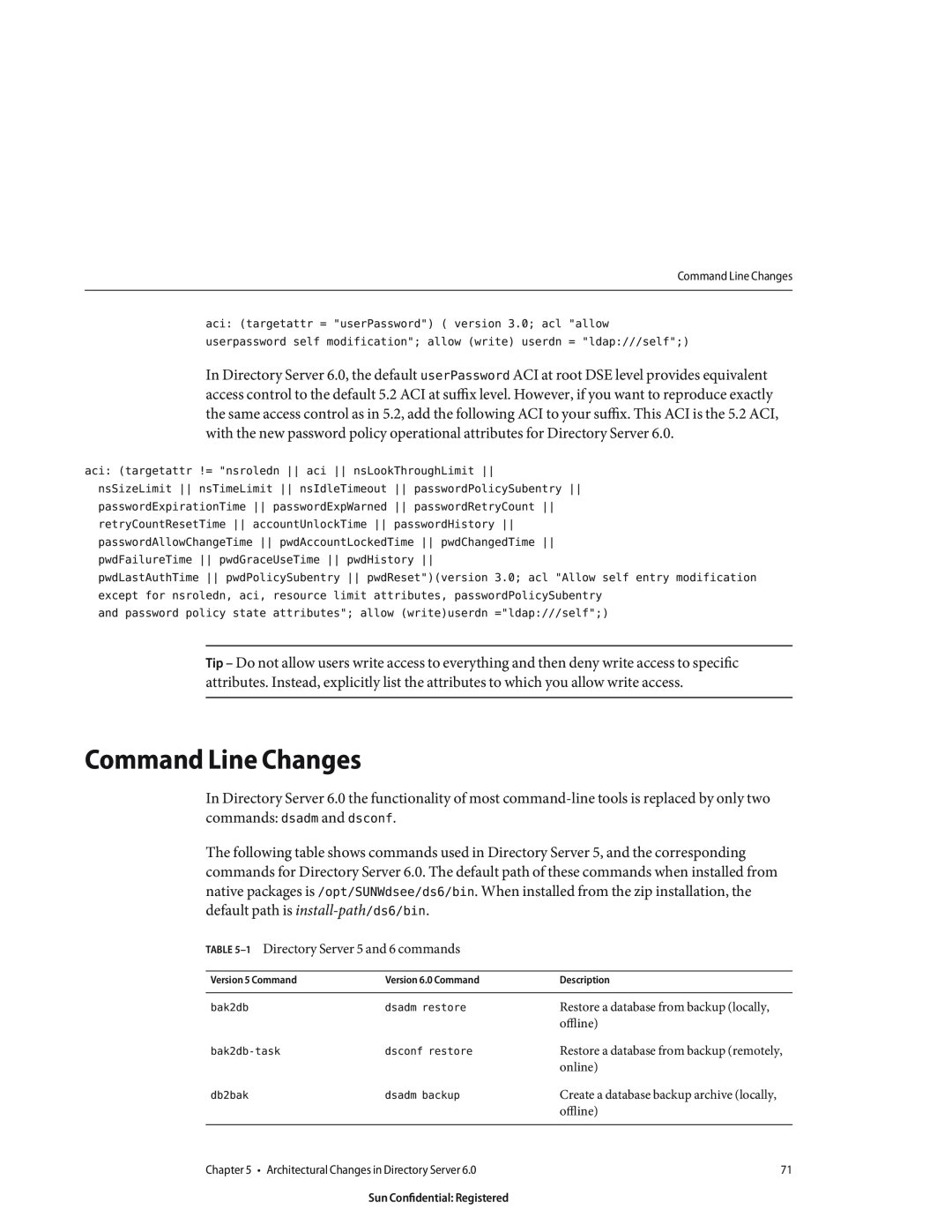 Sun Microsystems 8190994 manual Command Line Changes 