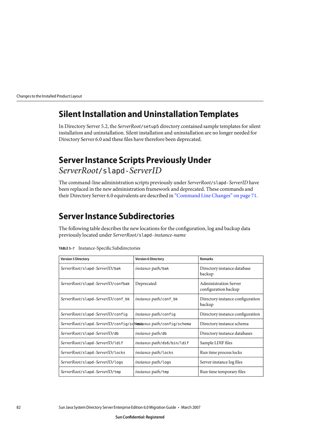Sun Microsystems 8190994 manual Silent Installation and Uninstallation Templates, Server Instance Scripts Previously Under 