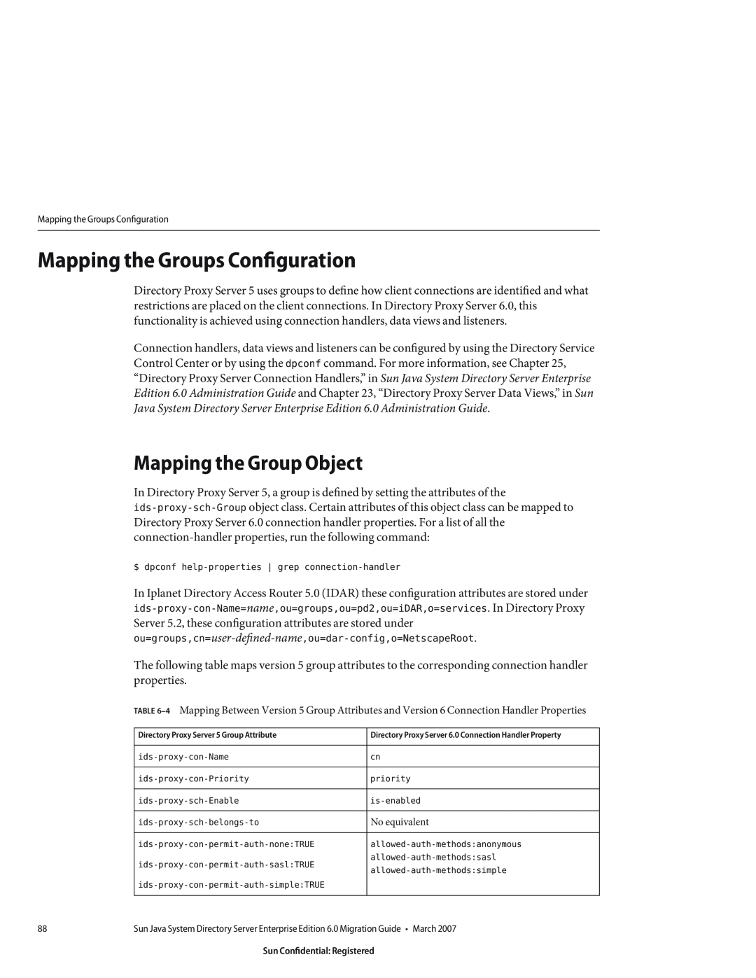 Sun Microsystems 8190994 manual Mapping the Groups Configuration, Mapping the Group Object 
