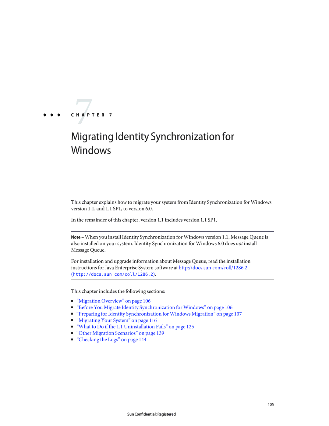 Sun Microsystems 8190994 manual Migrating Identity Synchronization for Windows 