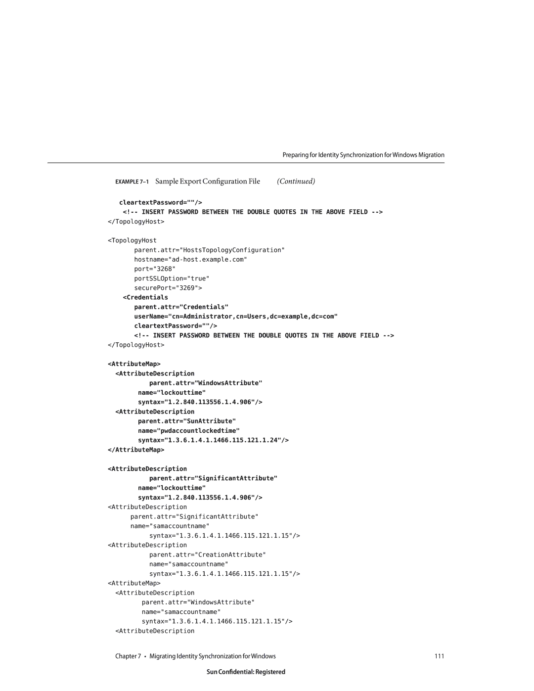 Sun Microsystems 8190994 manual TopologyHost PortSSLOption=true SecurePort=3269 