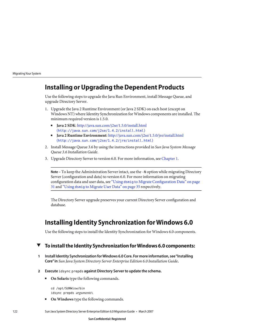 Sun Microsystems 8190994 Installing or Upgrading the Dependent Products, Installing Identity Synchronization for Windows 