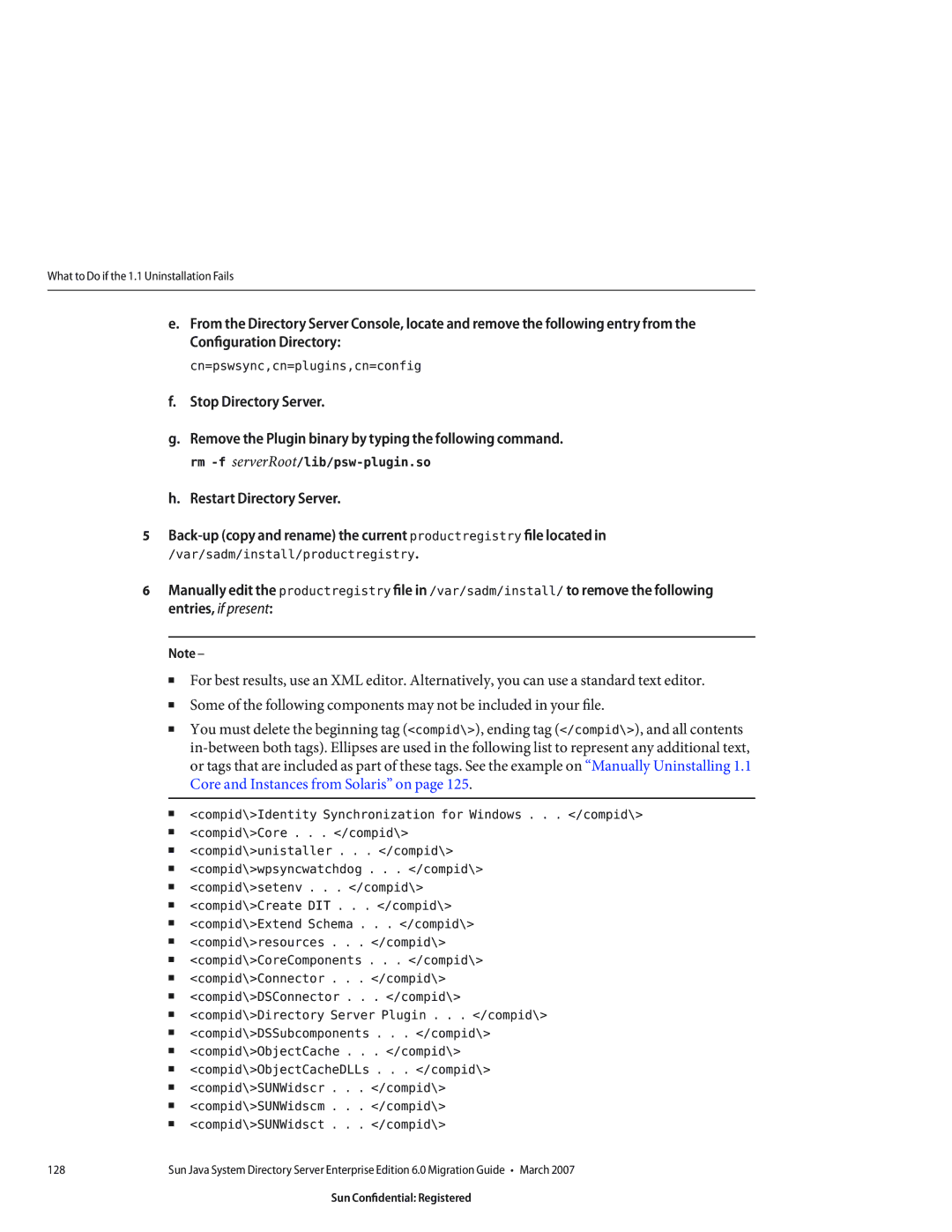 Sun Microsystems 8190994 manual Cn=pswsync,cn=plugins,cn=config, Var/sadm/install/productregistry 