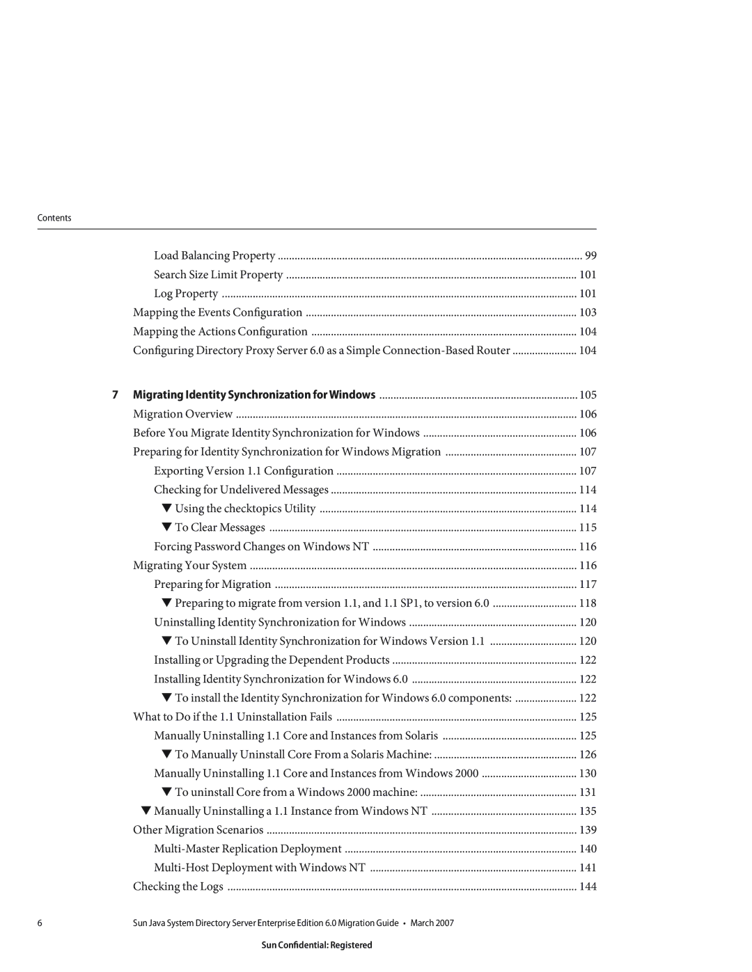 Sun Microsystems 8190994 manual 105, Migrating Identity Synchronization for Windows 