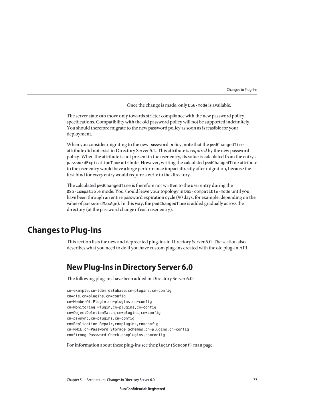 Sun Microsystems 8190994 manual Changes to Plug-Ins, New Plug-Ins in Directory Server 