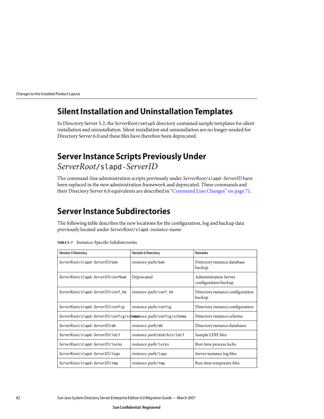 Sun Microsystems 8190994 manual Silent Installation and Uninstallation Templates, Server Instance Scripts Previously Under 