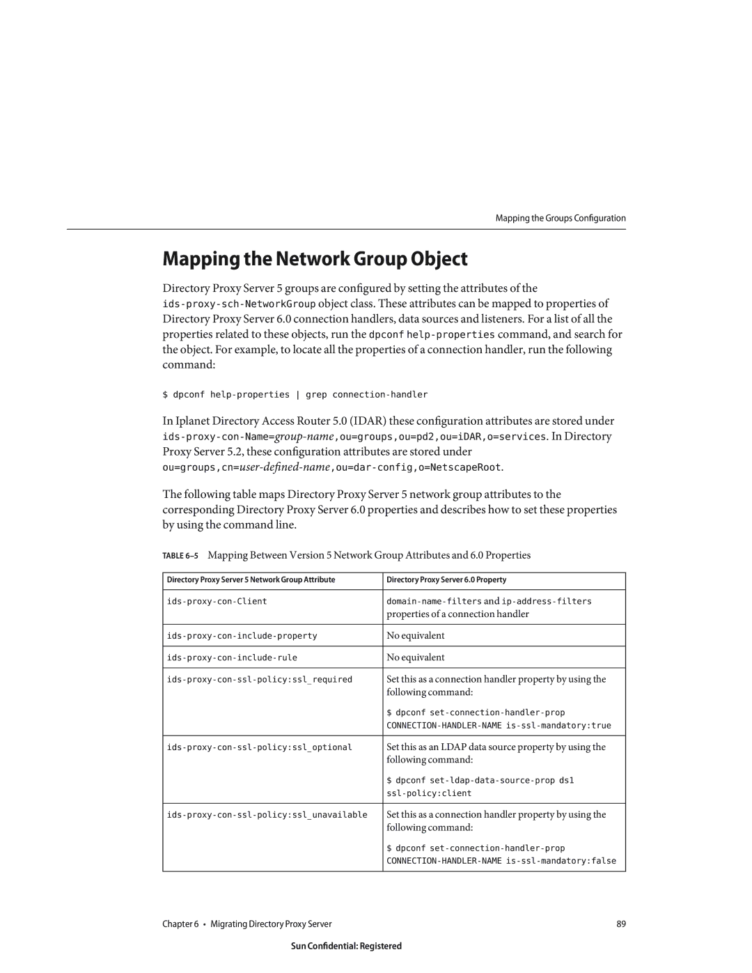 Sun Microsystems 8190994 manual Mapping the Network Group Object 