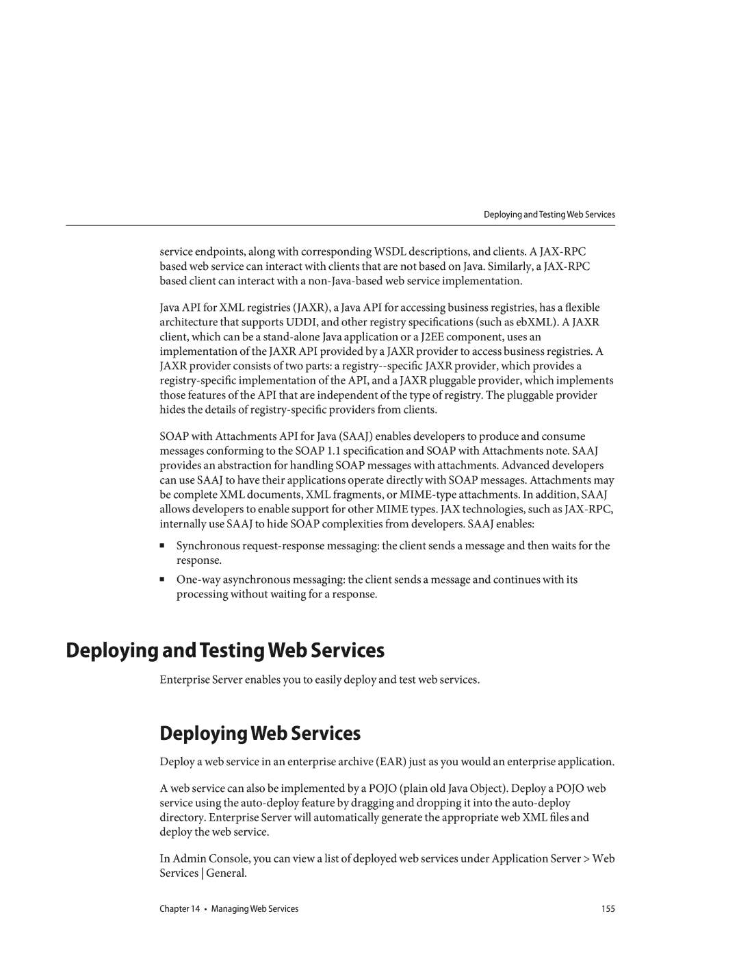 Sun Microsystems 820433510 manual Deploying and Testing Web Services, Deploying Web Services 