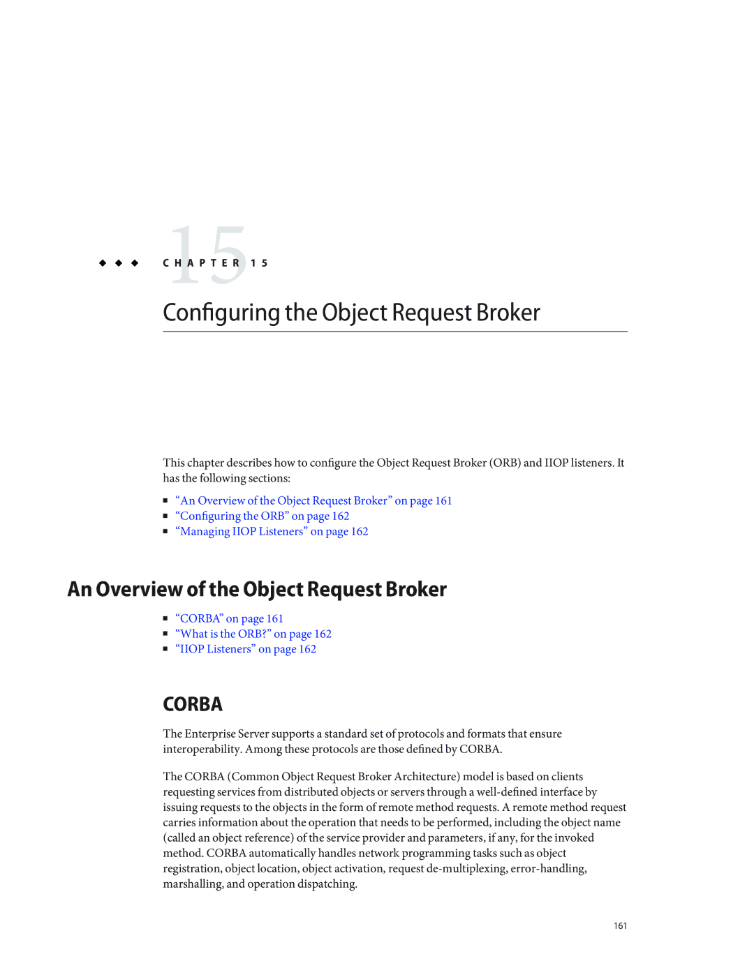 Sun Microsystems 820433510 manual Configuring the Object Request Broker, An Overview of the Object Request Broker 