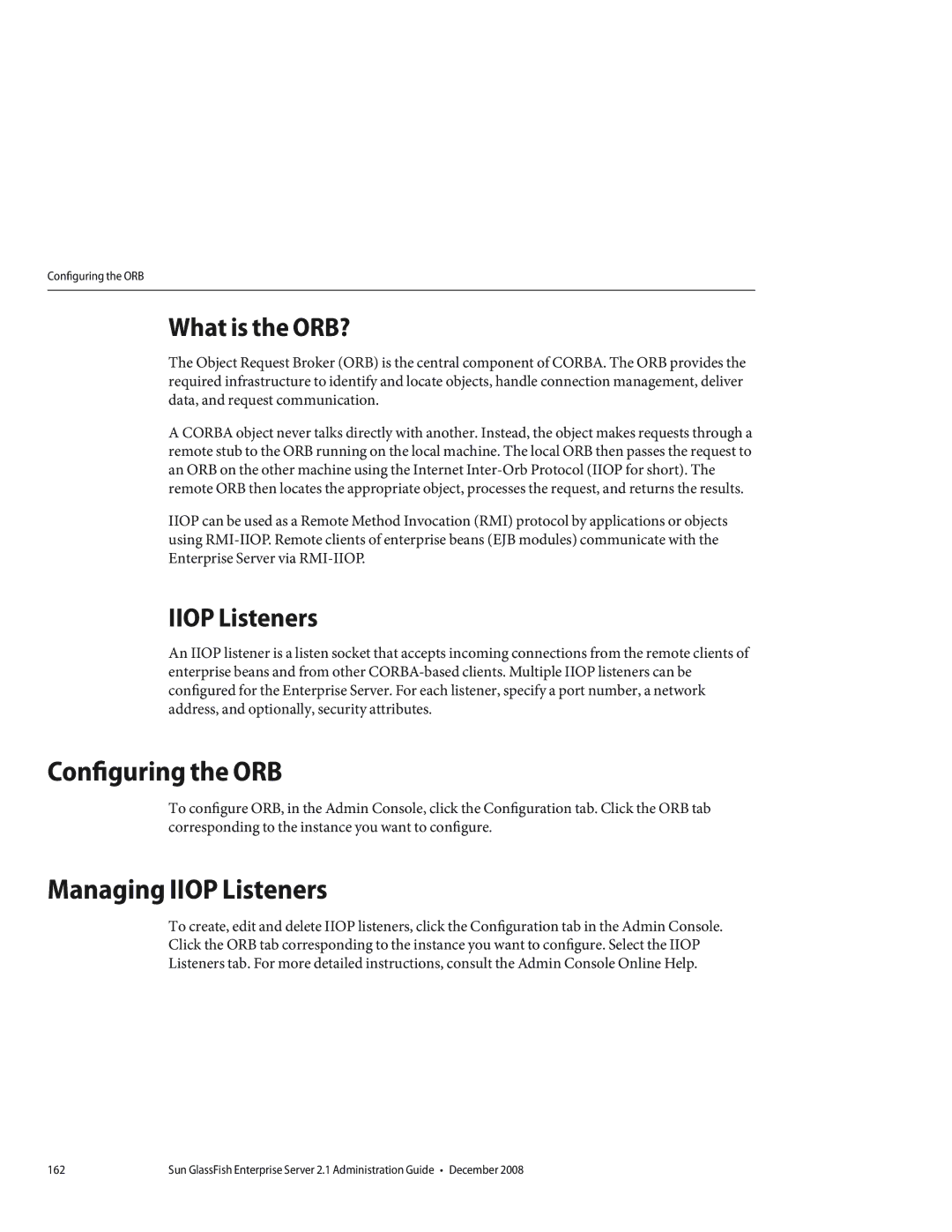 Sun Microsystems 820433510 manual Configuring the ORB, Managing Iiop Listeners, What is the ORB? 