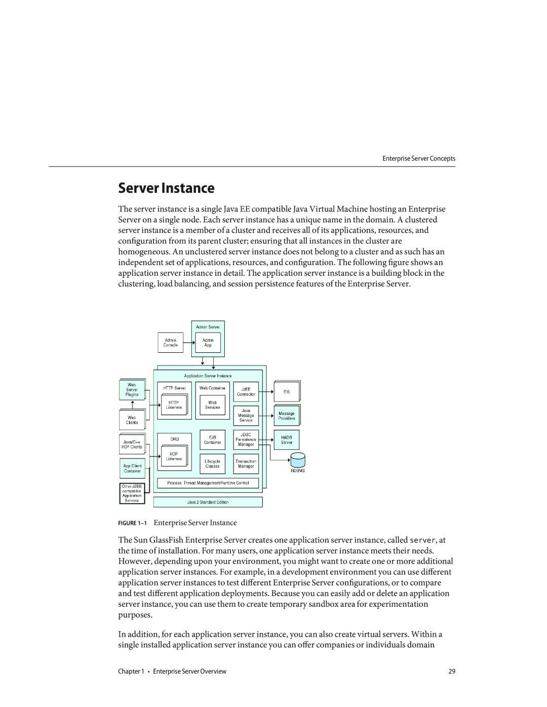 Sun Microsystems 820433510 manual 1Enterprise Server Instance 