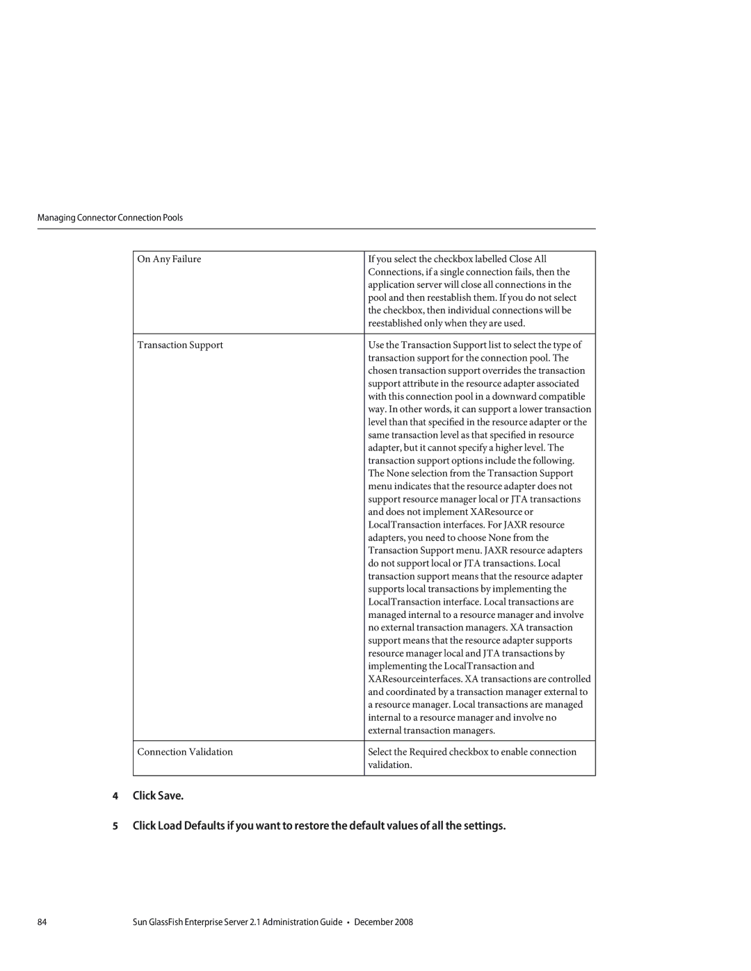 Sun Microsystems 820433510 manual Same transaction level as that specified in resource 