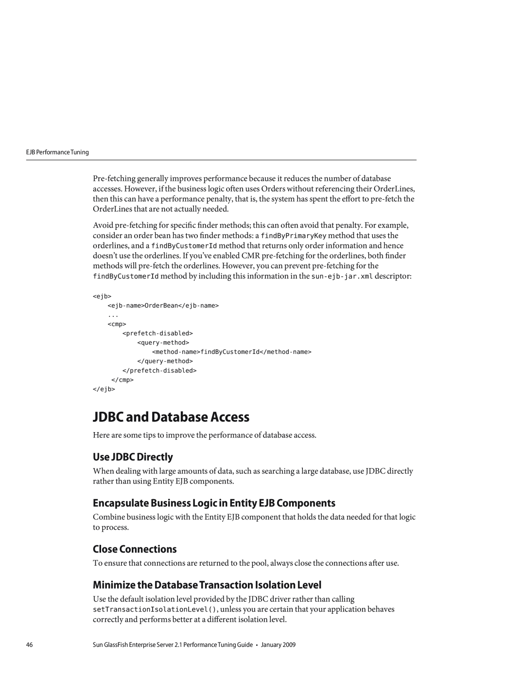 Sun Microsystems 820434310 manual JDBC and Database Access, Use JDBC Directly, Close Connections 