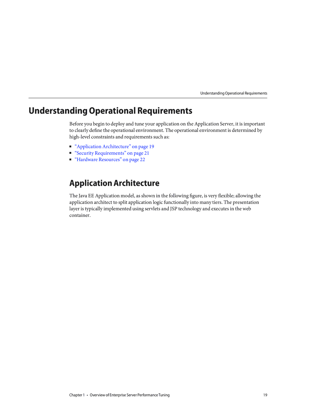 Sun Microsystems 820434310 manual Understanding Operational Requirements, Application Architecture 