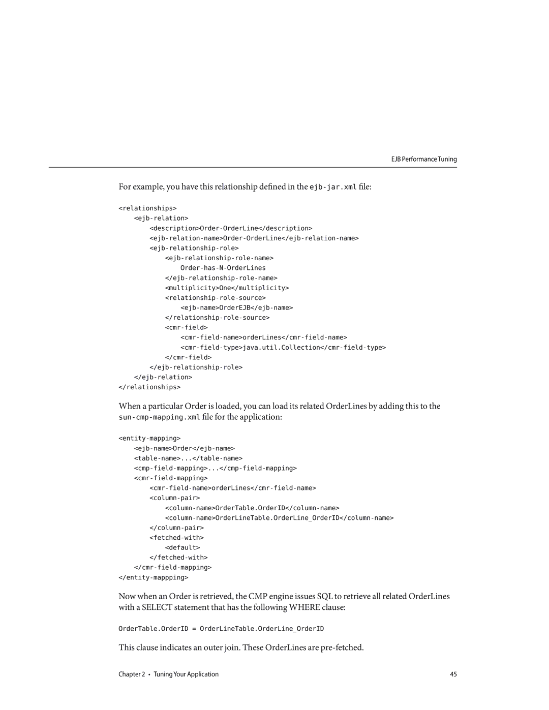 Sun Microsystems 820434310 manual OrderTable.OrderID = OrderLineTable.OrderLineOrderID 