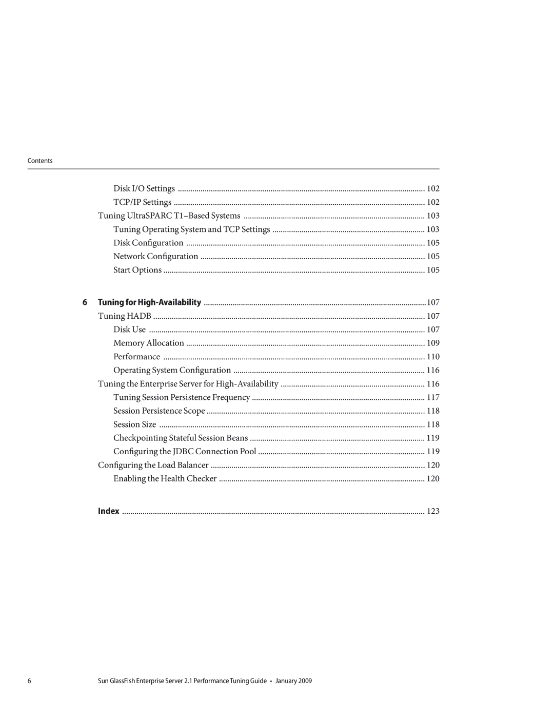 Sun Microsystems 820434310 manual Tuning for High-Availability 