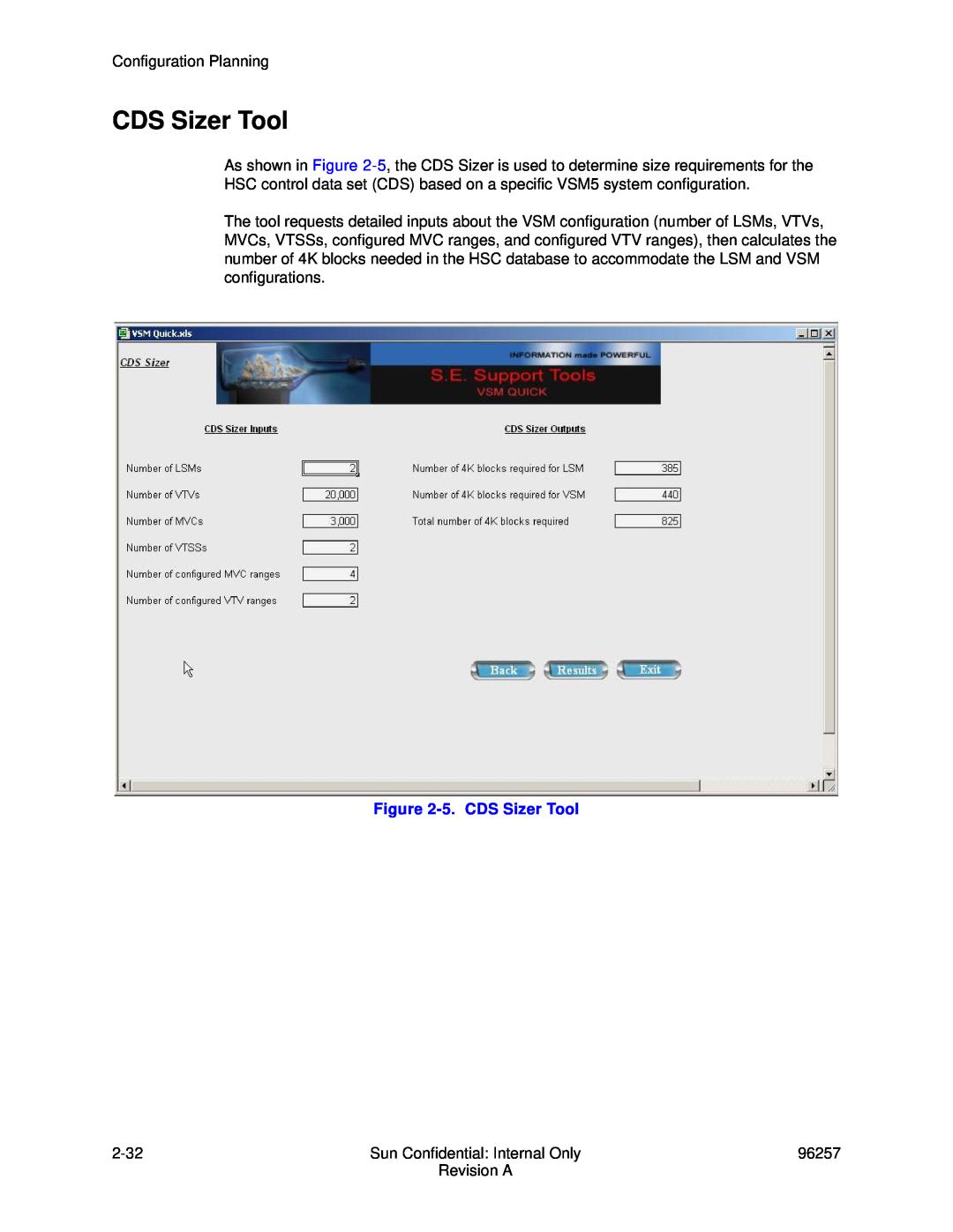 Sun Microsystems 96257 manual 5. CDS Sizer Tool 
