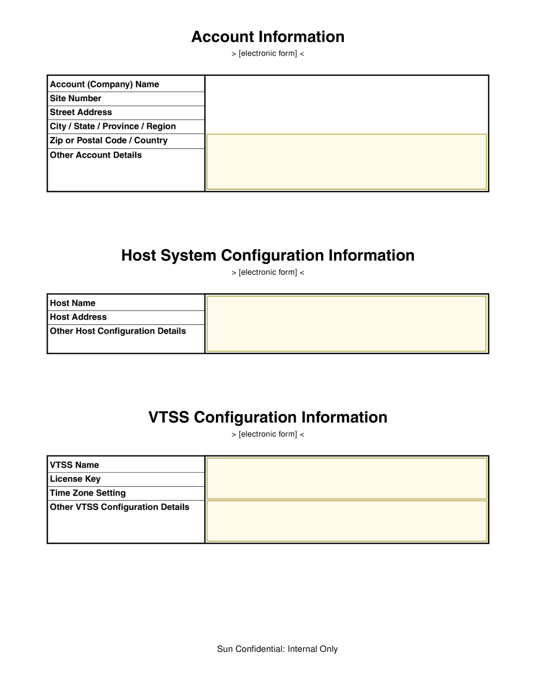 Sun Microsystems 96257 manual Host System Configuration Information 