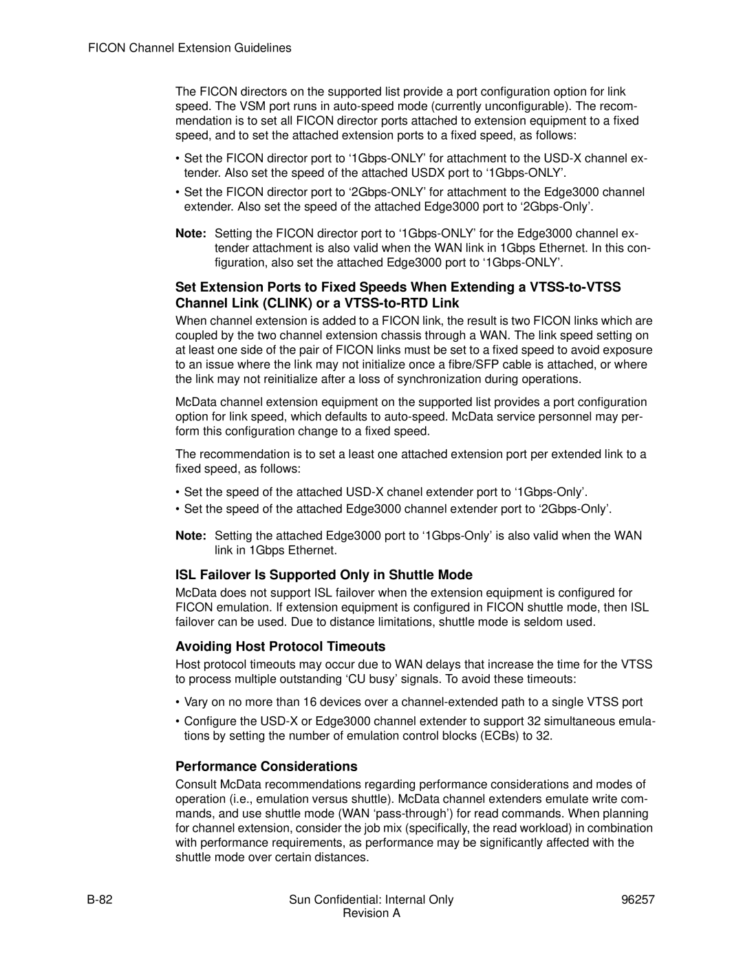 Sun Microsystems 96257 manual ISL Failover Is Supported Only in Shuttle Mode 