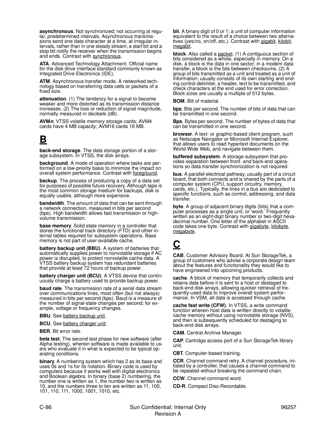 Sun Microsystems manual Sun Confidential Internal Only 96257 Revision a 