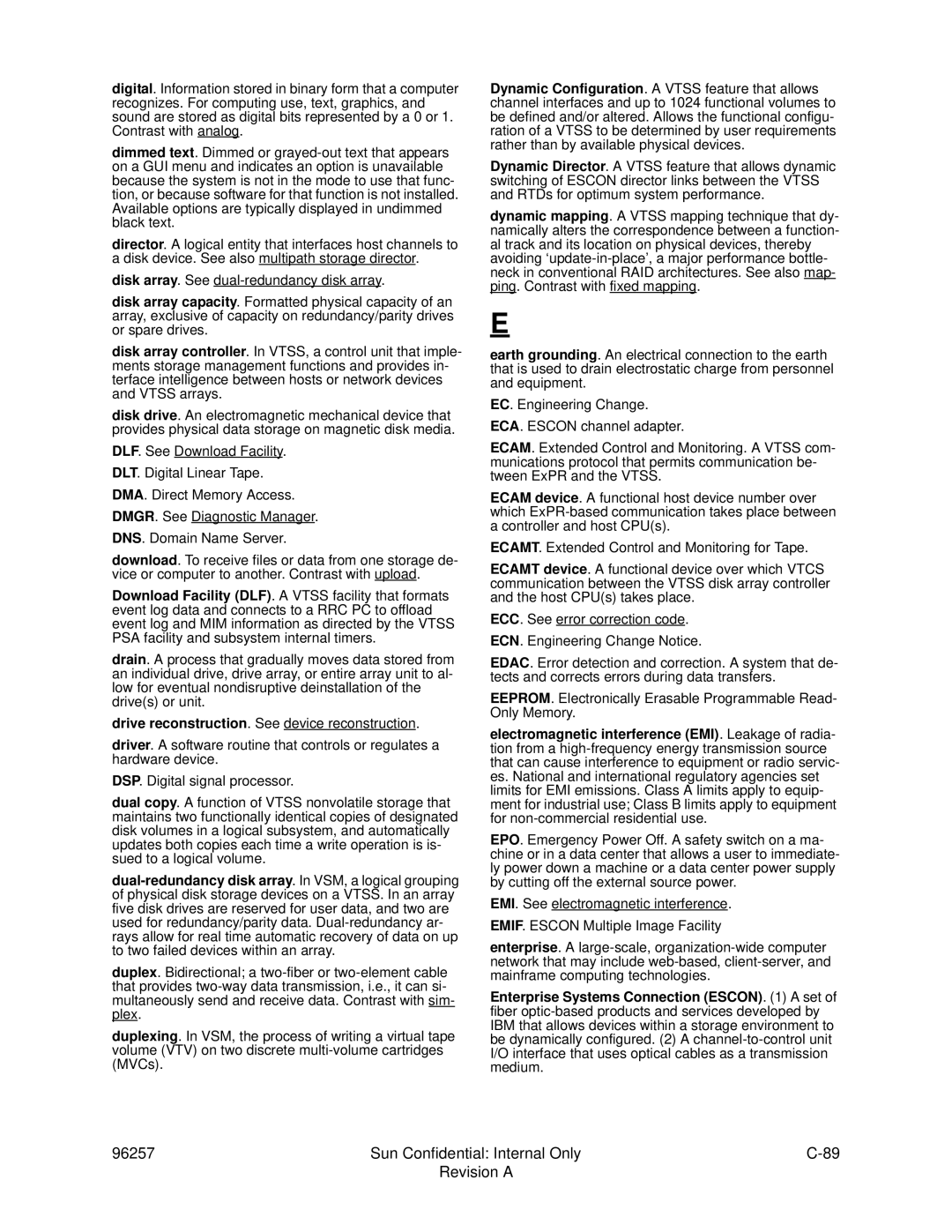 Sun Microsystems 96257 manual Sun Confidential Internal Only Revision a 