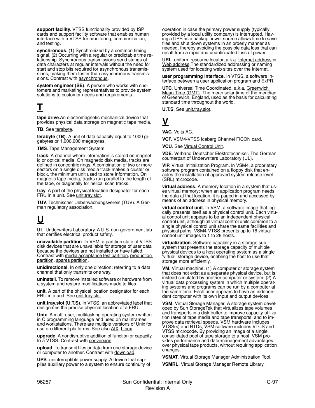 Sun Microsystems 96257 manual Sun Confidential Internal Only Revision a 