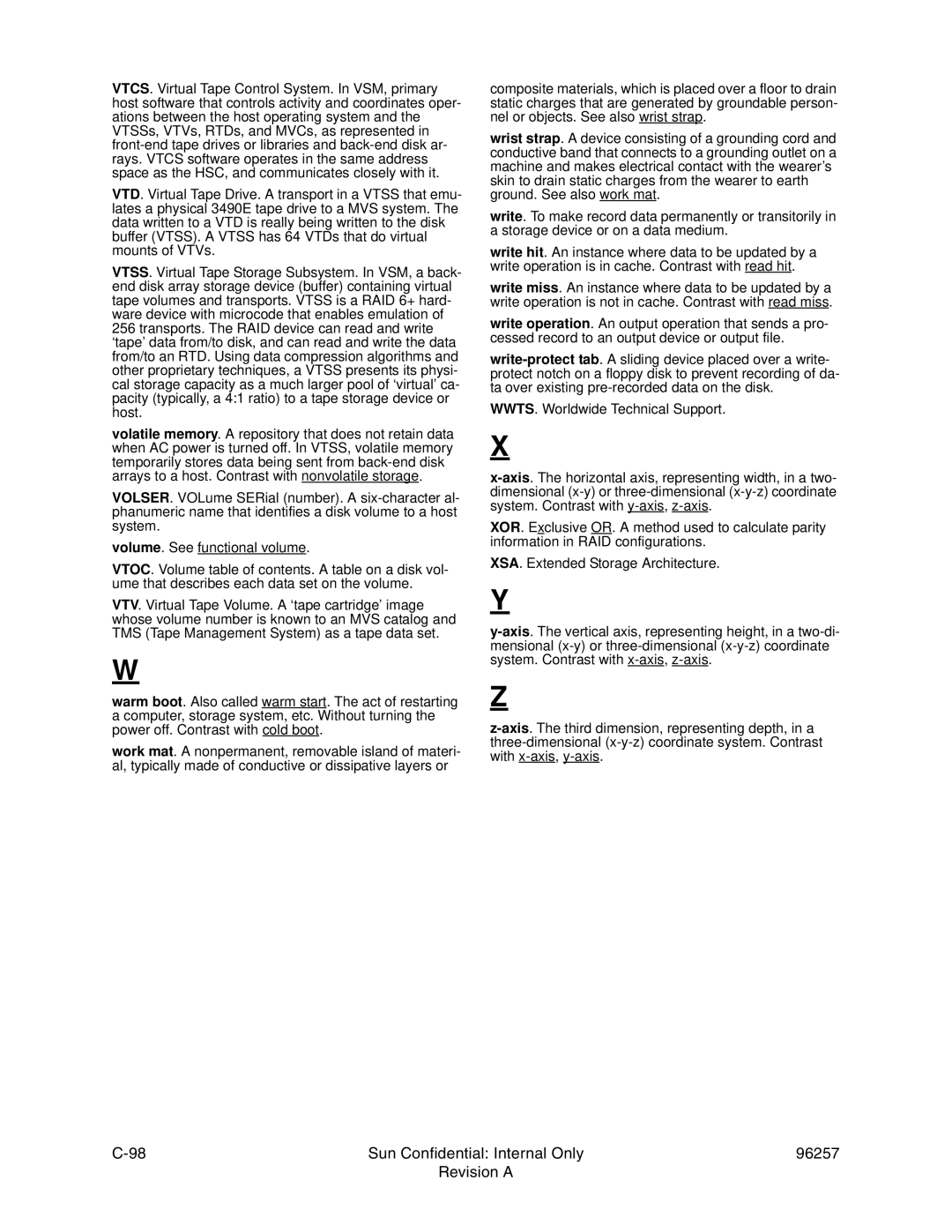 Sun Microsystems manual Sun Confidential Internal Only 96257 Revision a 