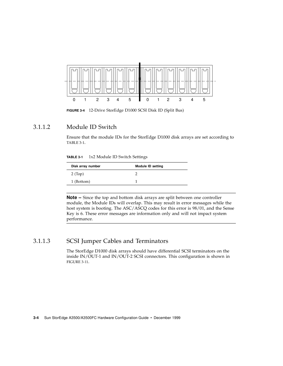 Sun Microsystems A3500FC manual Module ID Switch 