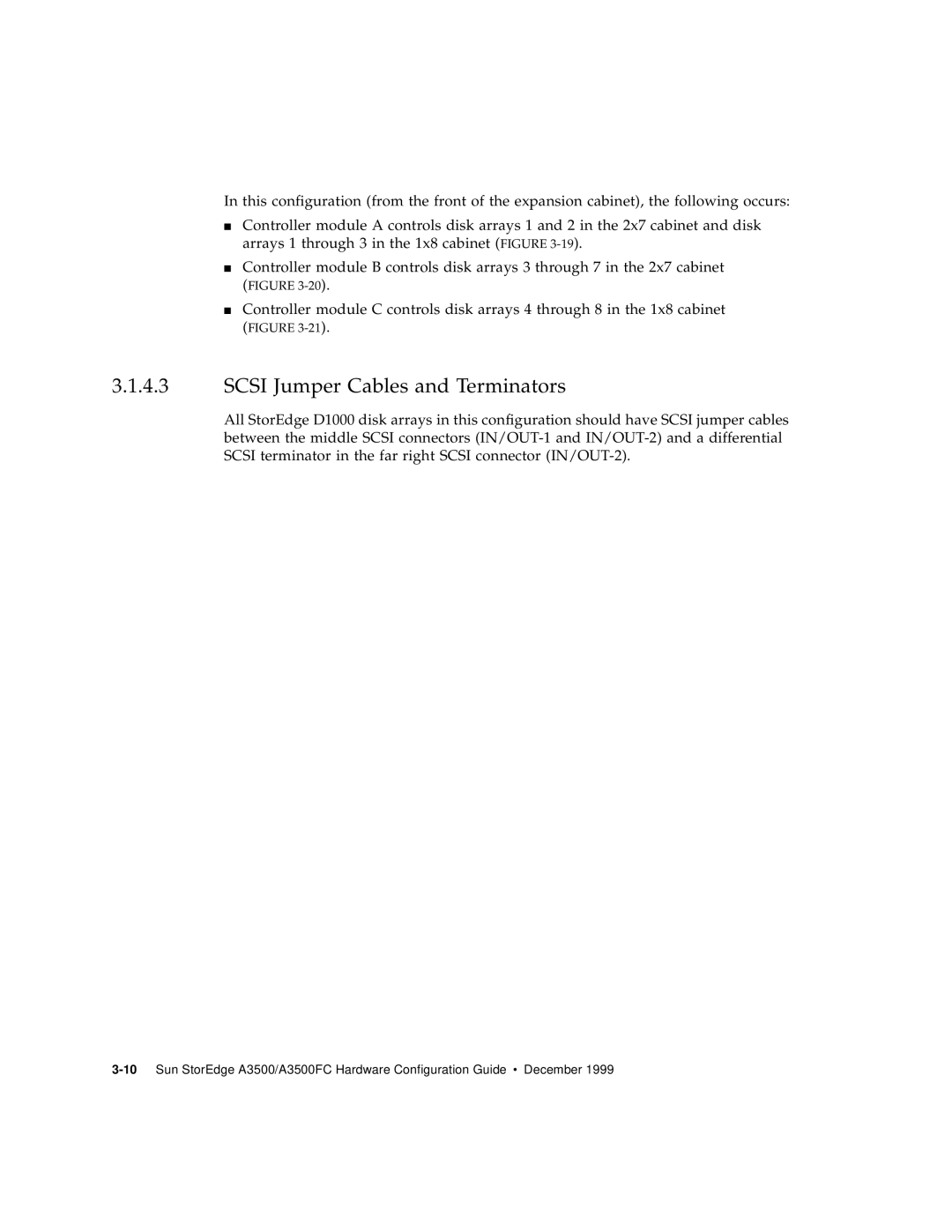Sun Microsystems A3500FC manual Scsi Jumper Cables and Terminators 
