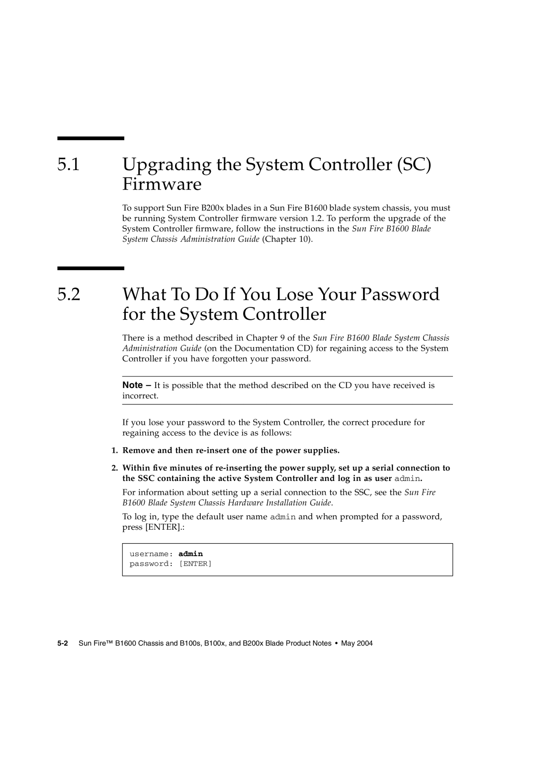 Sun Microsystems B1600, B100X, AND B100S, B200X BLADE manual Upgrading the System Controller SC Firmware 