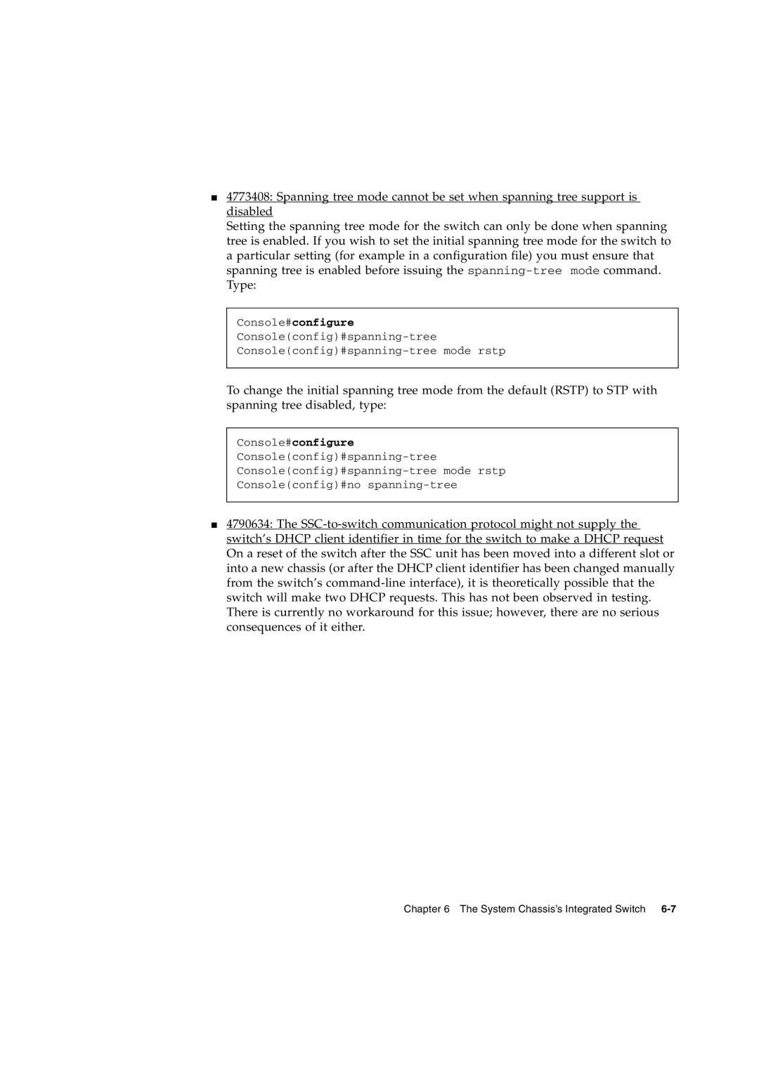 Sun Microsystems B200X BLADE, B1600, B100X, AND B100S manual Console#configure 