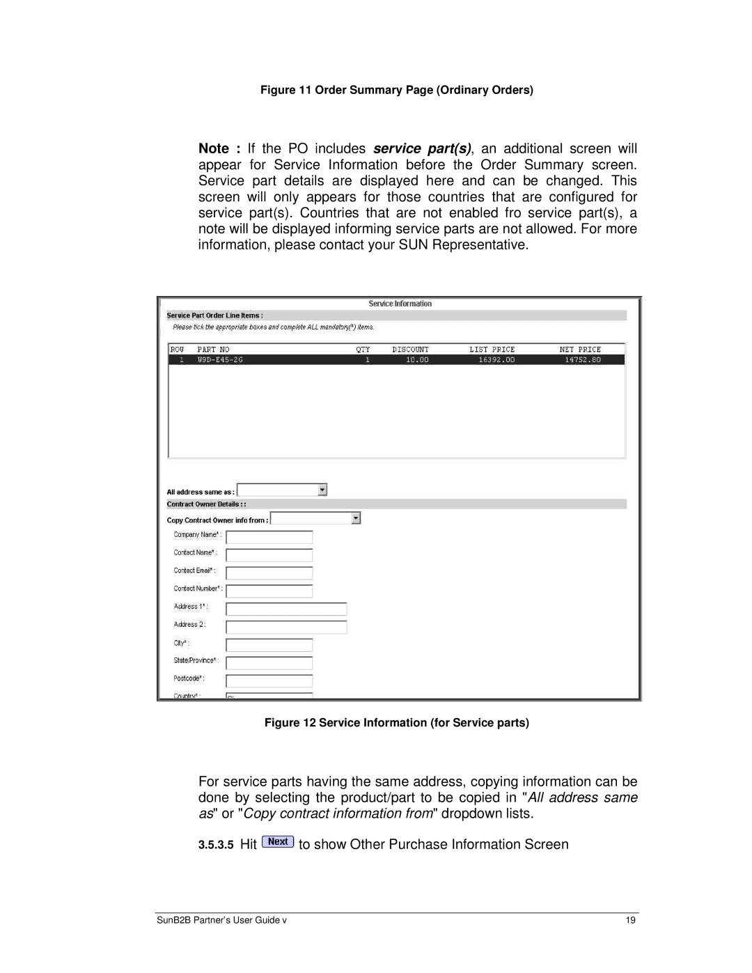 Sun Microsystems B2B manual Order Summary Page Ordinary Orders 