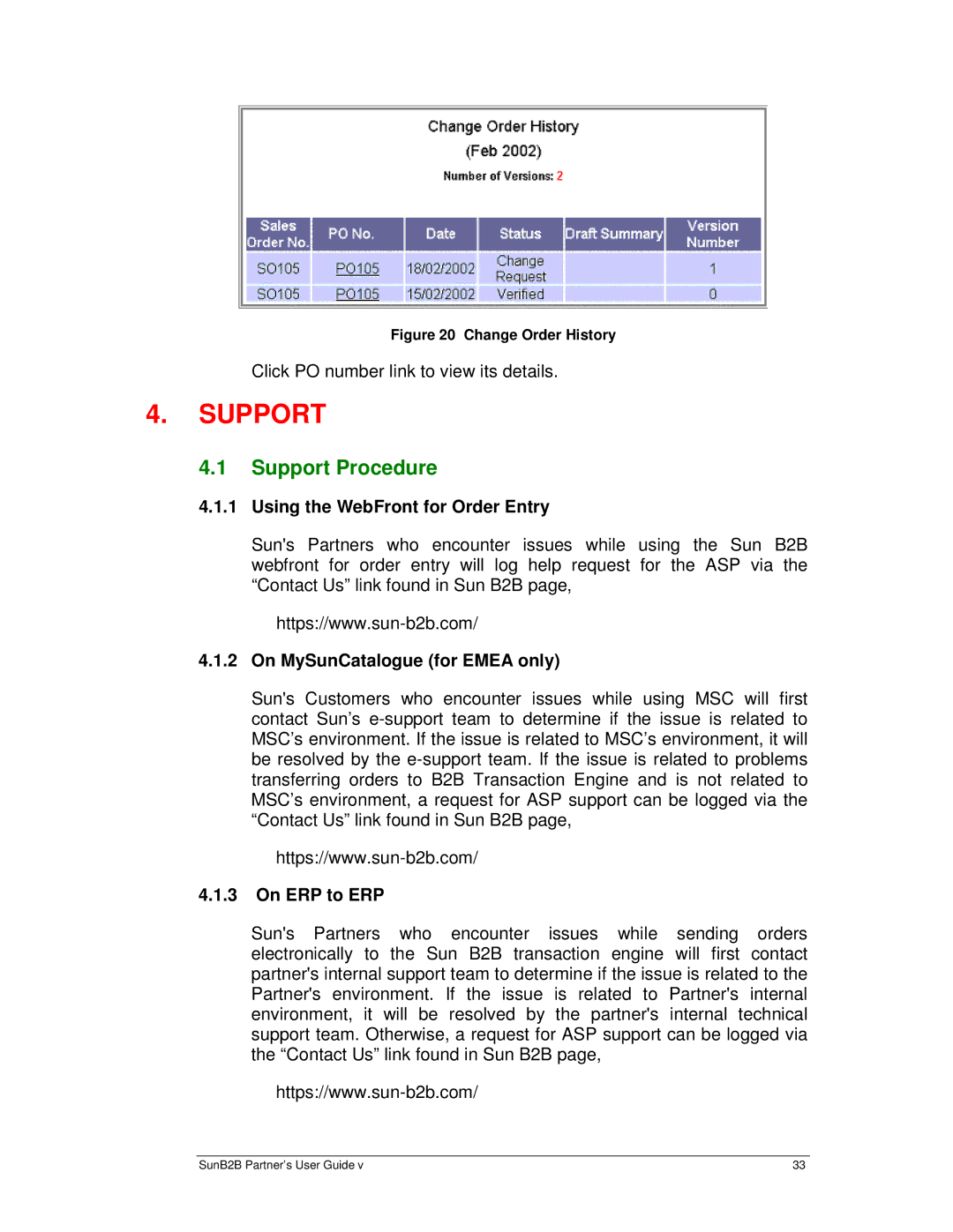 Sun Microsystems B2B Support Procedure, Using the WebFront for Order Entry, On MySunCatalogue for Emea only, On ERP to ERP 