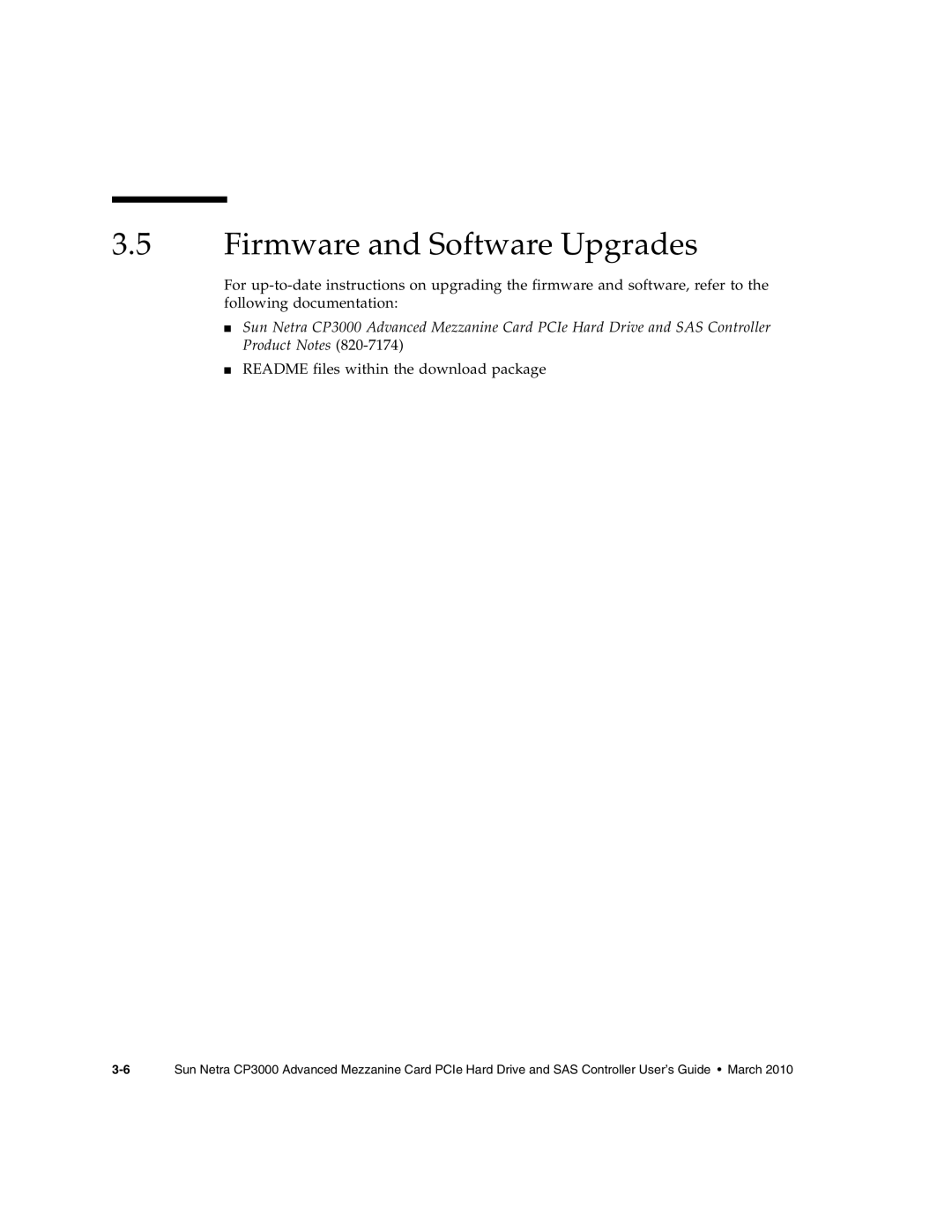 Sun Microsystems CP3000 manual Firmware and Software Upgrades, Readme files within the download package 