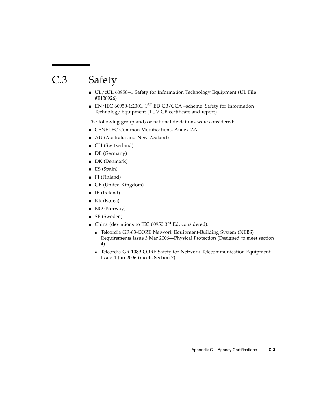 Sun Microsystems CP3000 manual Safety 