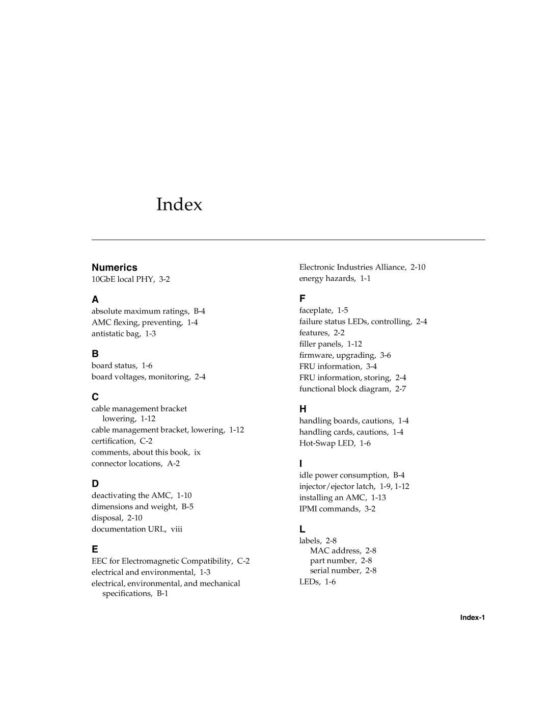 Sun Microsystems CP3000 manual Index, Numerics 