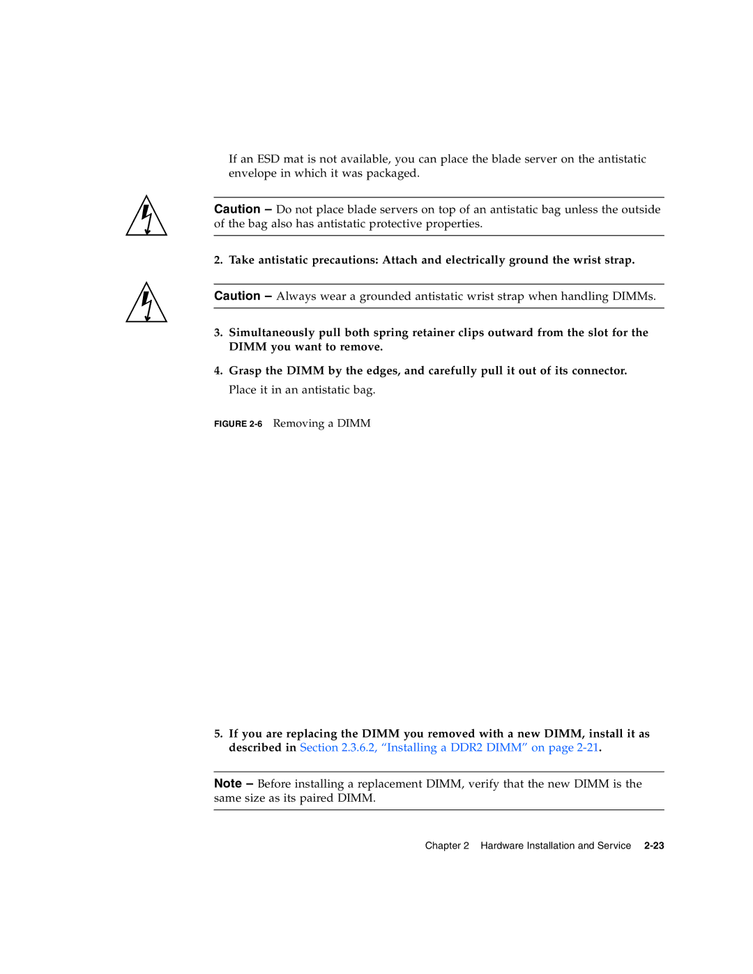 Sun Microsystems CP3220 manual 6Removing a Dimm 