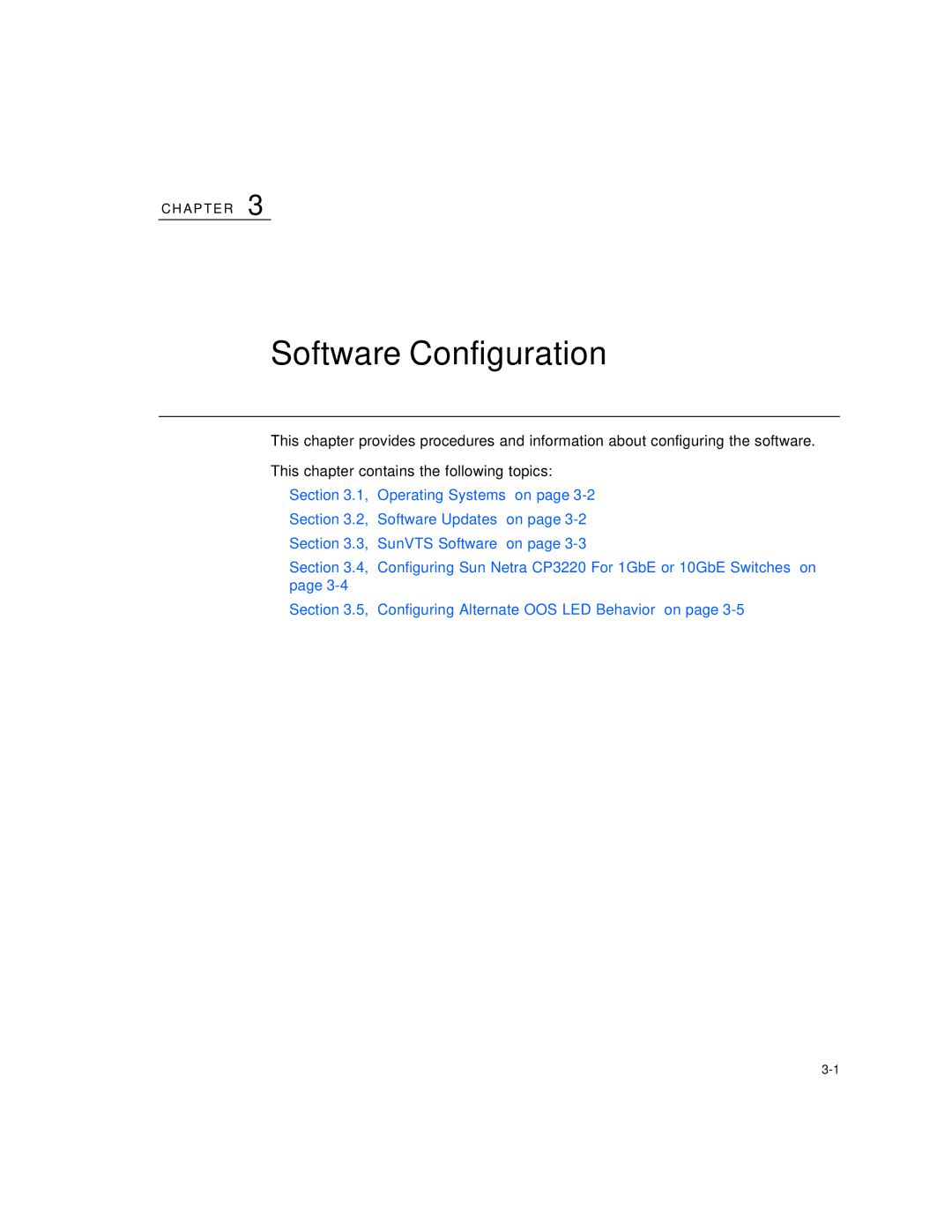 Sun Microsystems CP3220 manual Software Configuration 