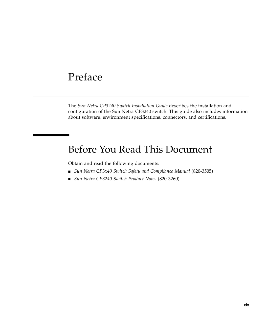 Sun Microsystems CP3240 manual Preface, Before You Read This Document 