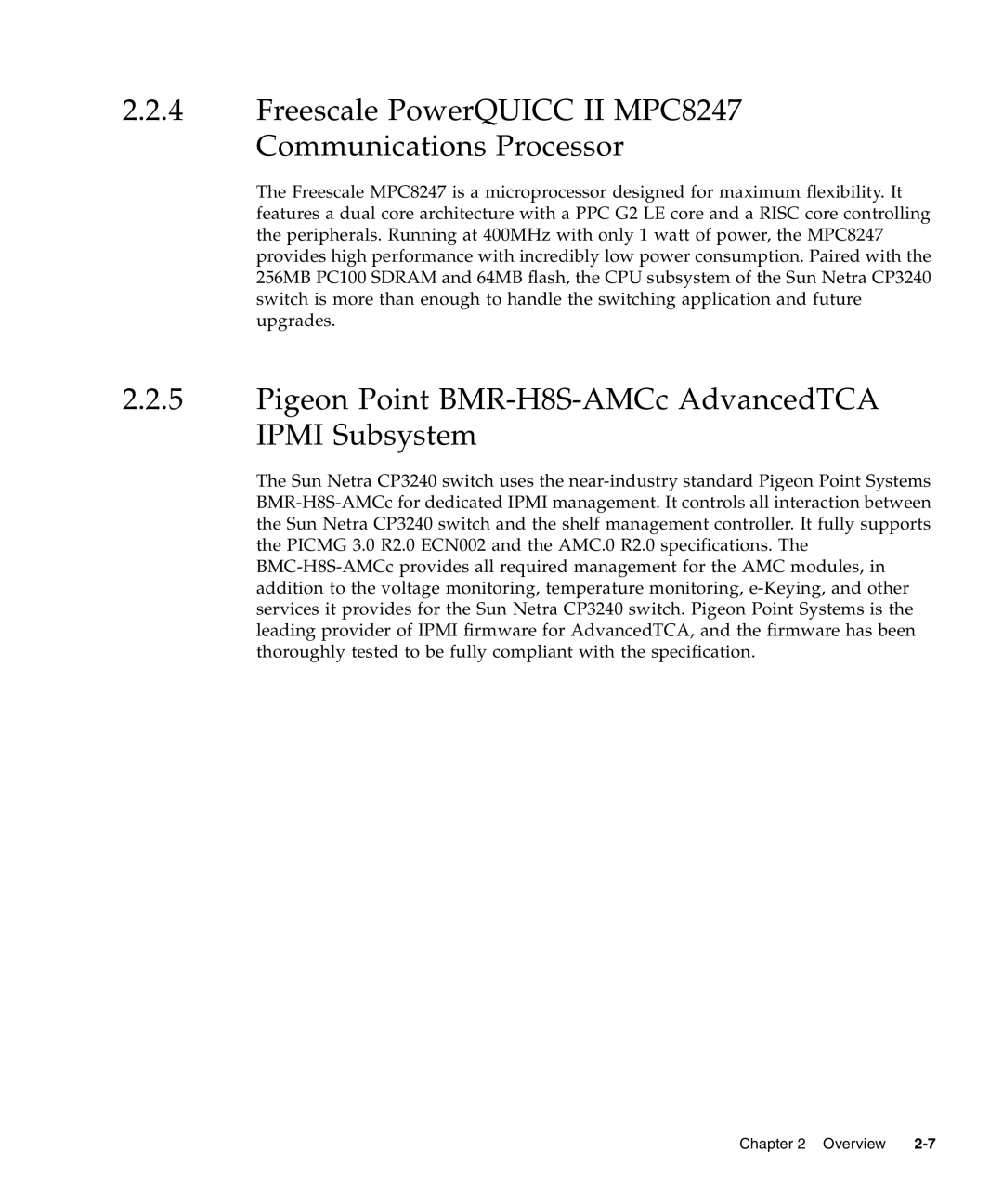 Sun Microsystems CP3240 manual Freescale PowerQUICC II MPC8247 Communications Processor 