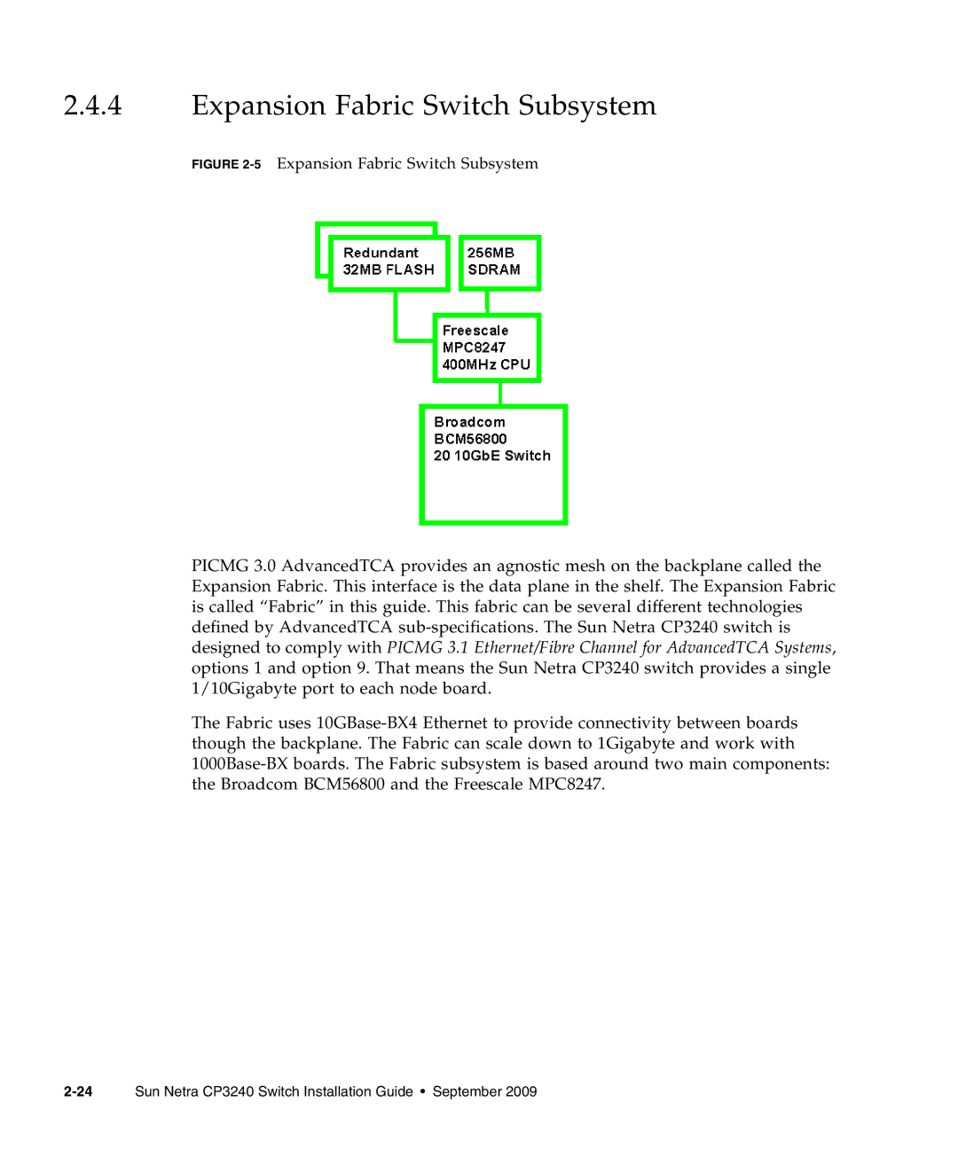 Sun Microsystems CP3240 manual 5Expansion Fabric Switch Subsystem 