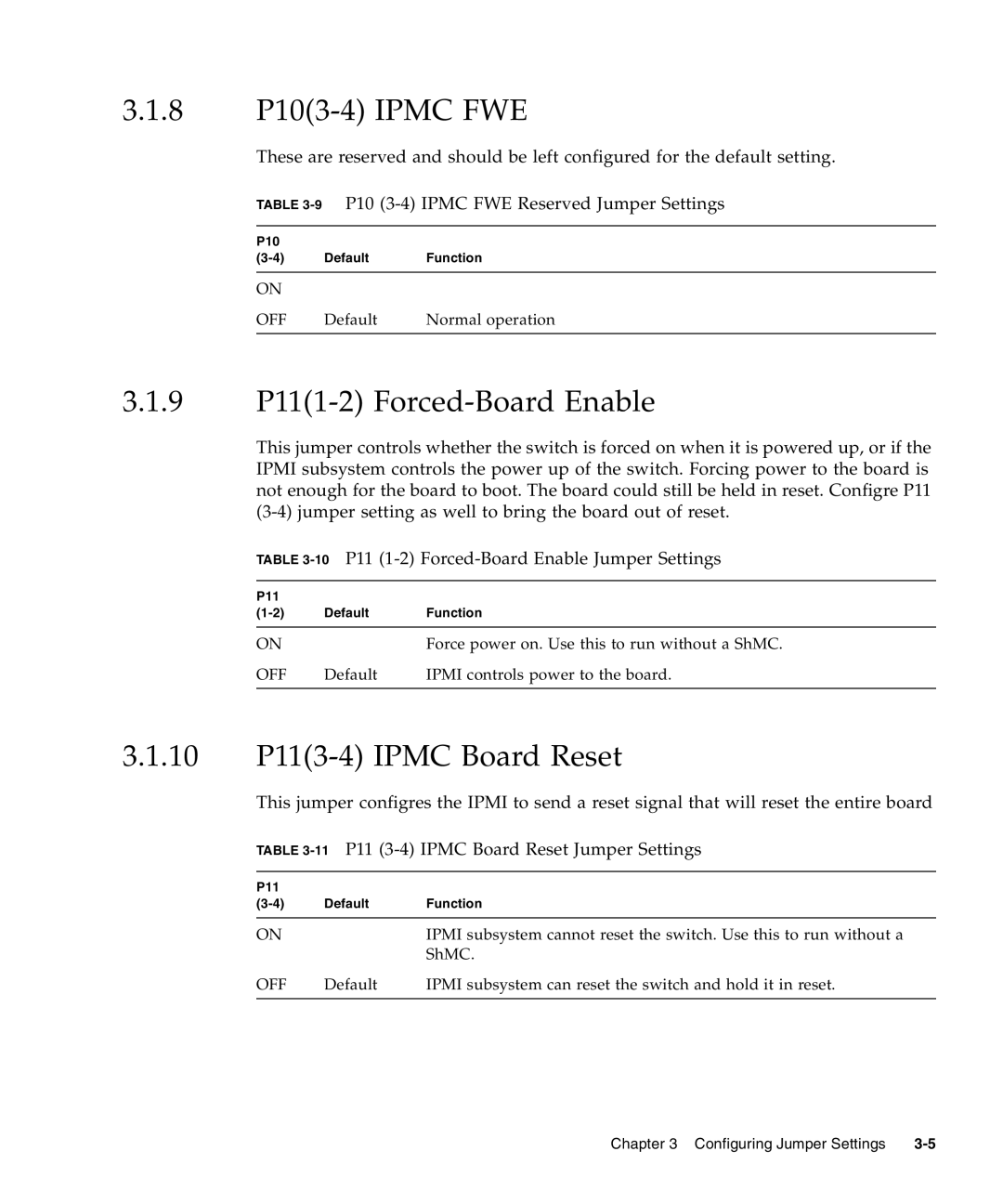 Sun Microsystems CP3240 manual 8 P103-4 Ipmc FWE, 9 P111-2 Forced-Board Enable, 10 P113-4 Ipmc Board Reset 