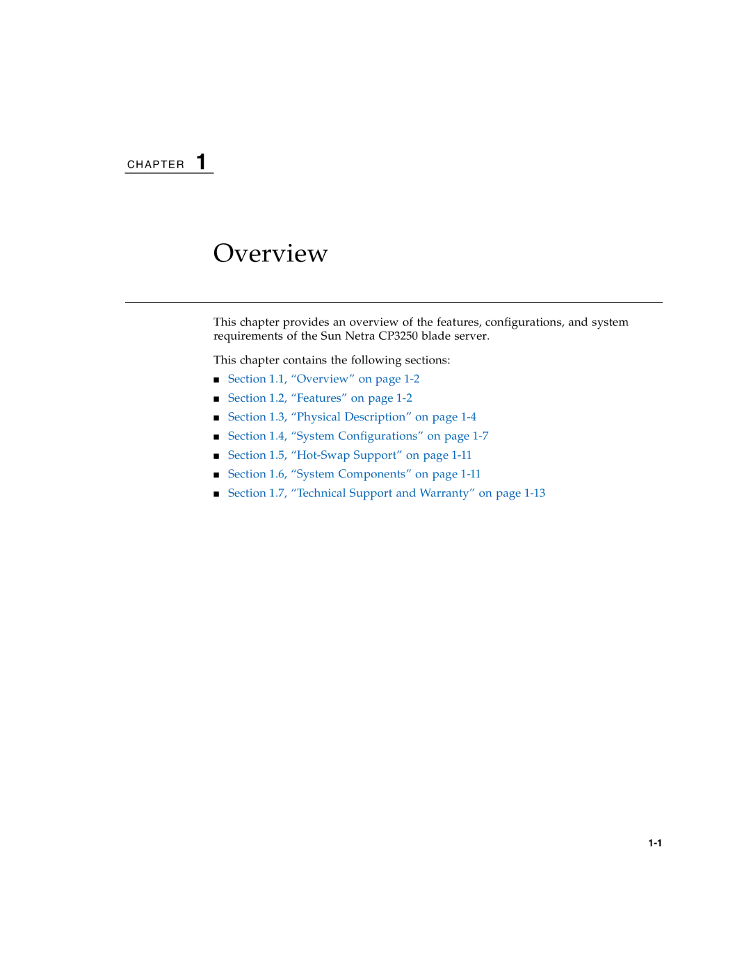 Sun Microsystems CP3250 manual Overview 